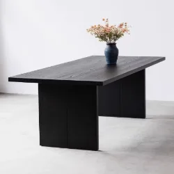 Wabi-Sabi Rectangular Wood Dining Table