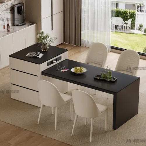 Extendable Island + Sintered Stone Dining Table (set)